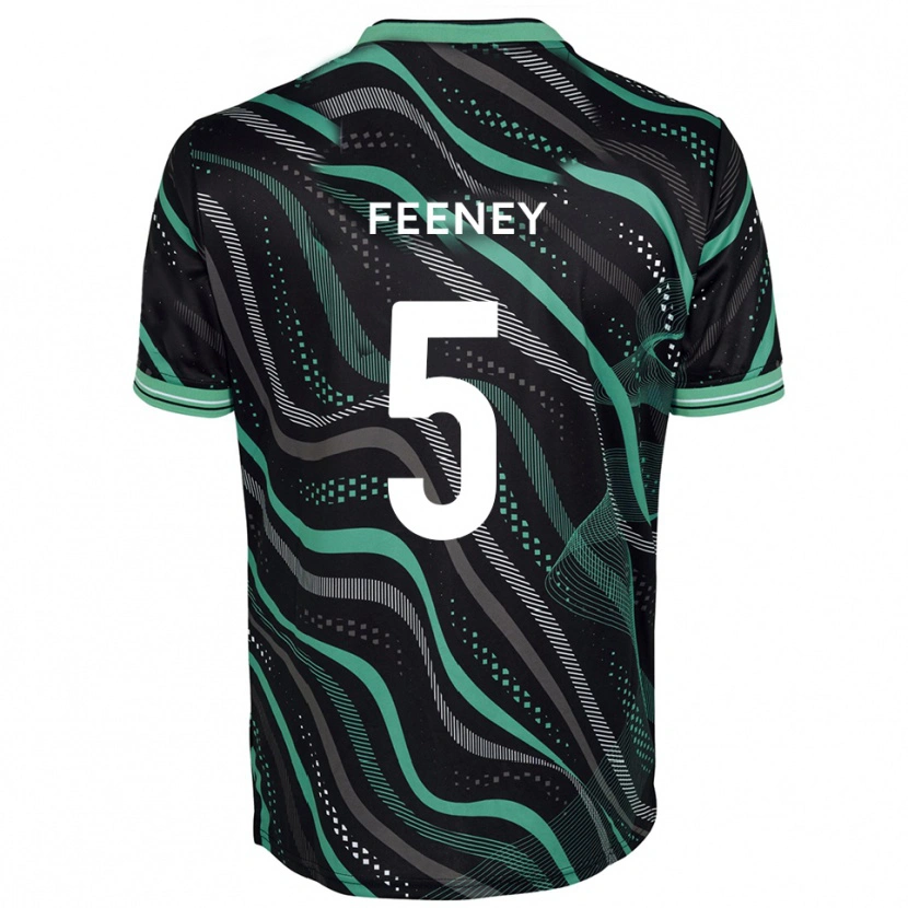 Danxen Heren Morgan Feeney #5 Zwart Groen Uitshirt Uittenue 2025/26 T-Shirt België