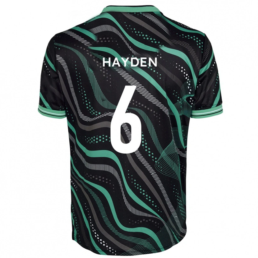 Danxen Heren Aaron Hayden #6 Zwart Groen Uitshirt Uittenue 2025/26 T-Shirt België