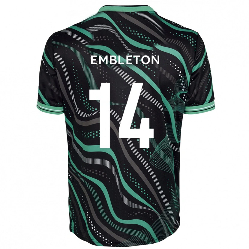 Danxen Heren Elliot Embleton #14 Zwart Groen Uitshirt Uittenue 2025/26 T-Shirt België
