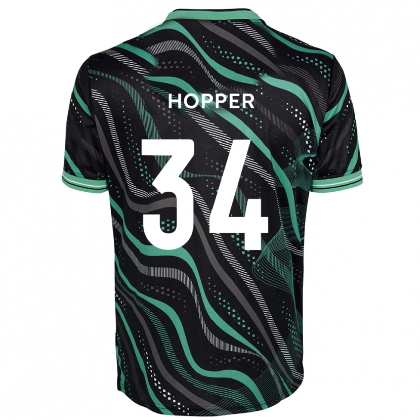 Danxen Heren Dan Hopper #34 Zwart Groen Uitshirt Uittenue 2025/26 T-Shirt België