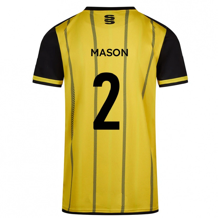 Danxen Heren Beth Mason #2 Geel Zwart Uitshirt Uittenue 2025/26 T-Shirt België