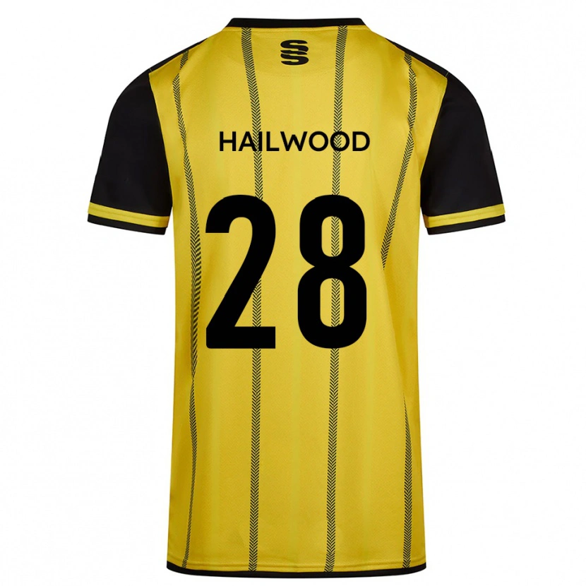Danxen Heren Jesse Hailwood #28 Geel Zwart Uitshirt Uittenue 2025/26 T-Shirt België