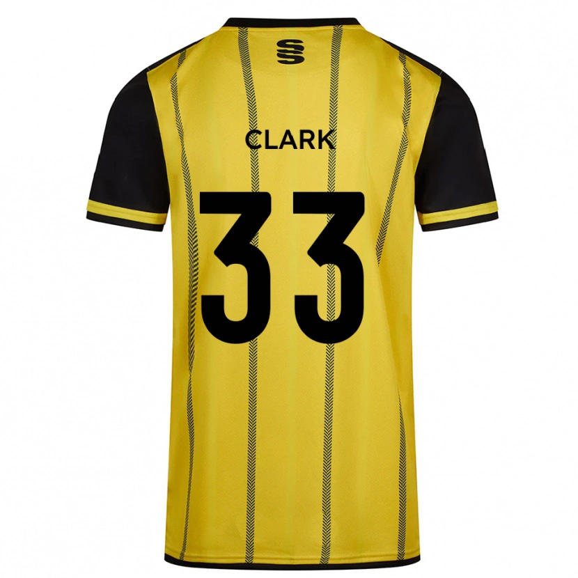 Danxen Heren Charlie Clark #33 Geel Zwart Uitshirt Uittenue 2025/26 T-Shirt België
