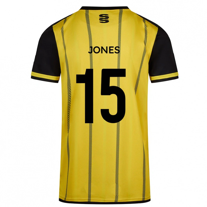 Danxen Heren Kieran Jones #15 Geel Zwart Uitshirt Uittenue 2025/26 T-Shirt België
