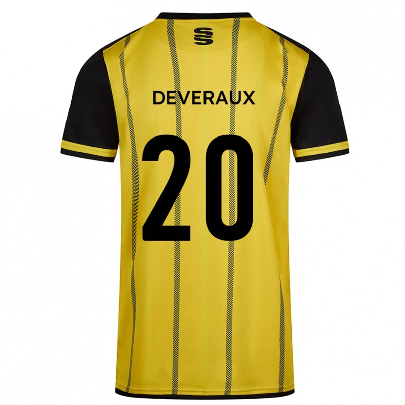 Danxen Heren Demi Deveraux #20 Geel Zwart Uitshirt Uittenue 2025/26 T-Shirt België