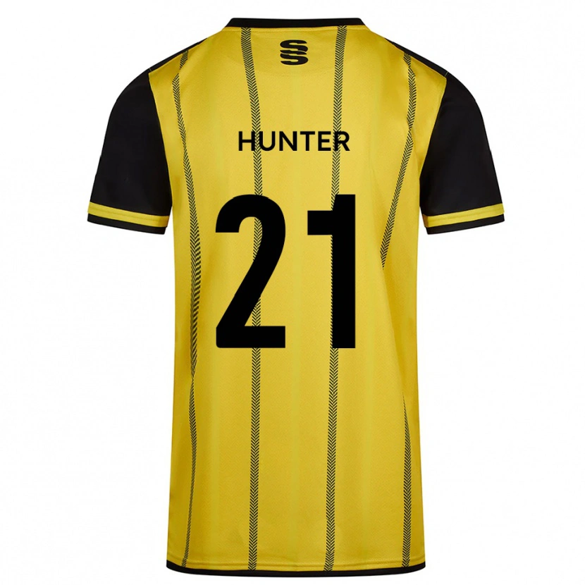 Danxen Heren Megan Hunter #21 Geel Zwart Uitshirt Uittenue 2025/26 T-Shirt België