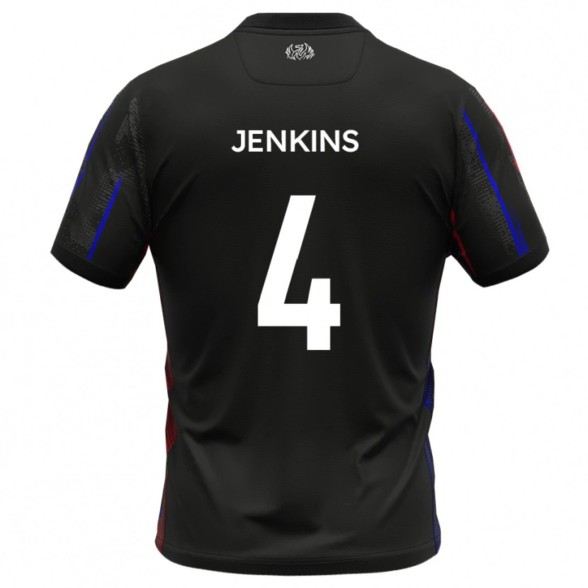 Danxen Heren Luke Jenkins #4 Zwart Rood Uitshirt Uittenue 2025/26 T-Shirt België