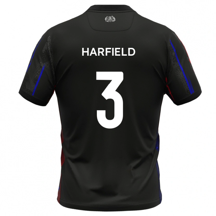 Danxen Heren Ollie Harfield #3 Zwart Rood Uitshirt Uittenue 2025/26 T-Shirt België