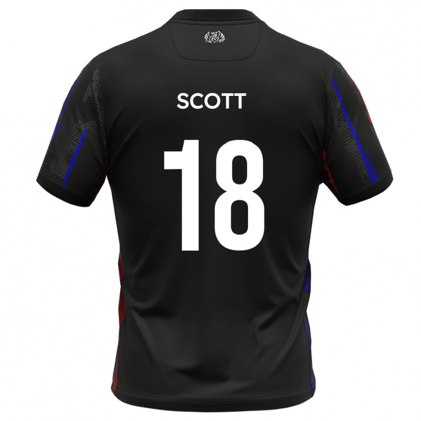 Danxen Heren Oliver Scott #18 Zwart Rood Uitshirt Uittenue 2025/26 T-Shirt België