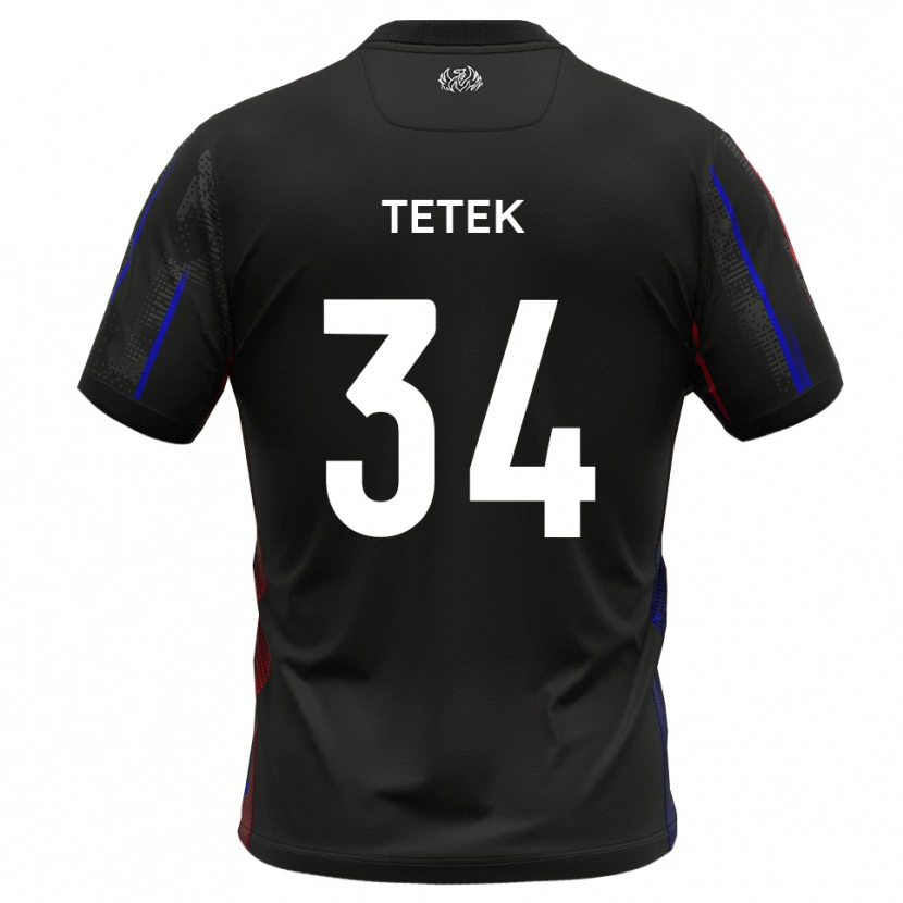 Danxen Heren Dejan Tetek #34 Zwart Rood Uitshirt Uittenue 2025/26 T-Shirt België