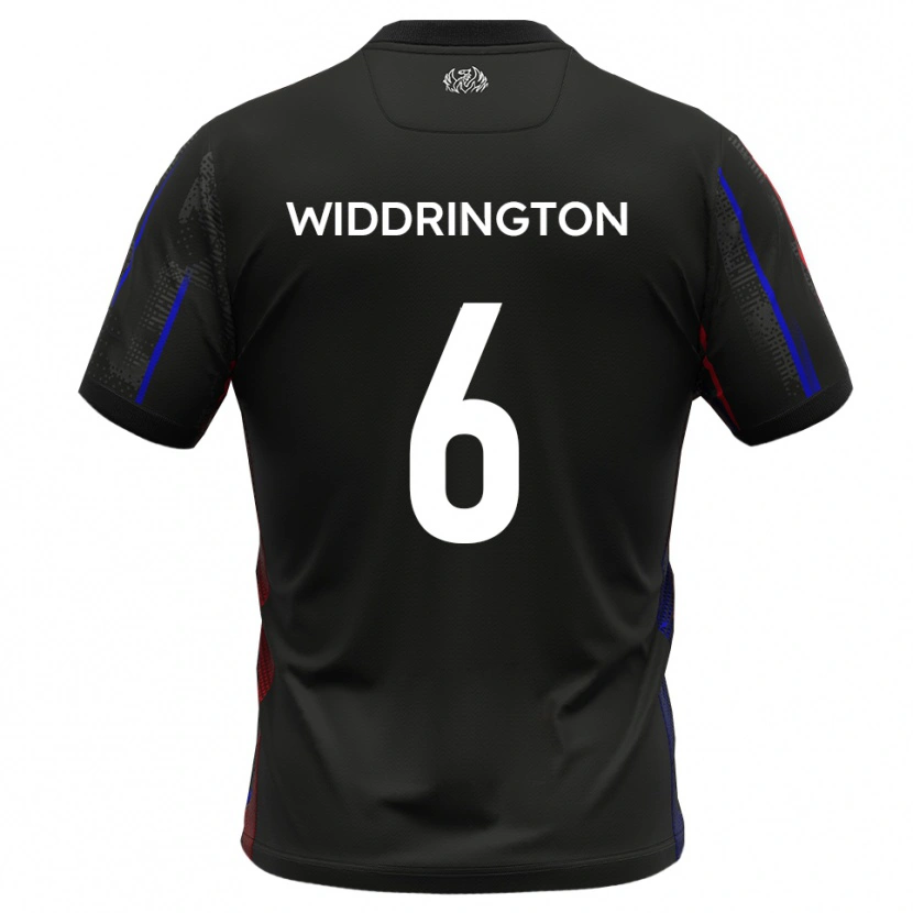Danxen Heren Theo Widdrington #6 Zwart Rood Uitshirt Uittenue 2025/26 T-Shirt België
