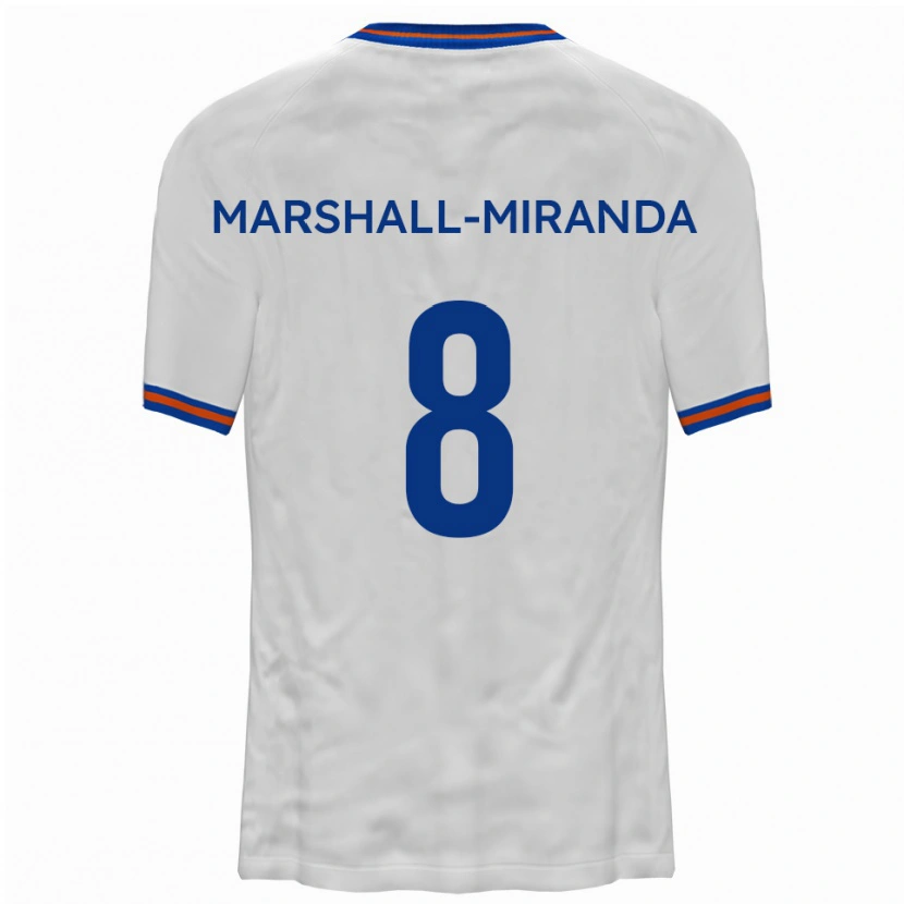Danxen Heren Marley Marshall-Miranda #8 Wit Blauw Uitshirt Uittenue 2025/26 T-Shirt België
