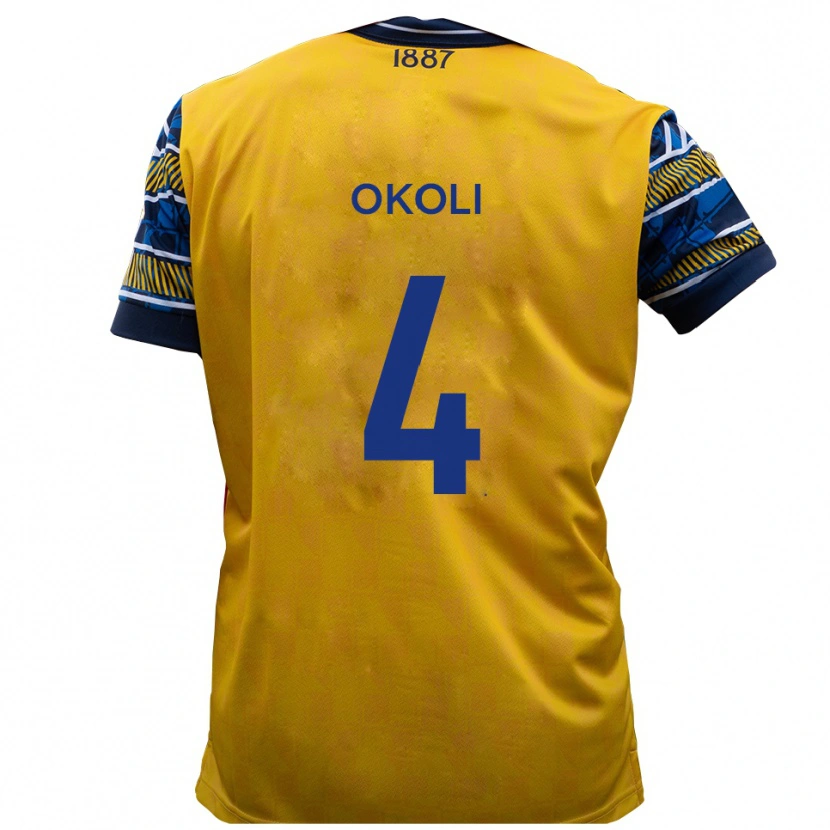Danxen Heren Chinwike Okoli #4 Geel Zwart Uitshirt Uittenue 2025/26 T-Shirt België