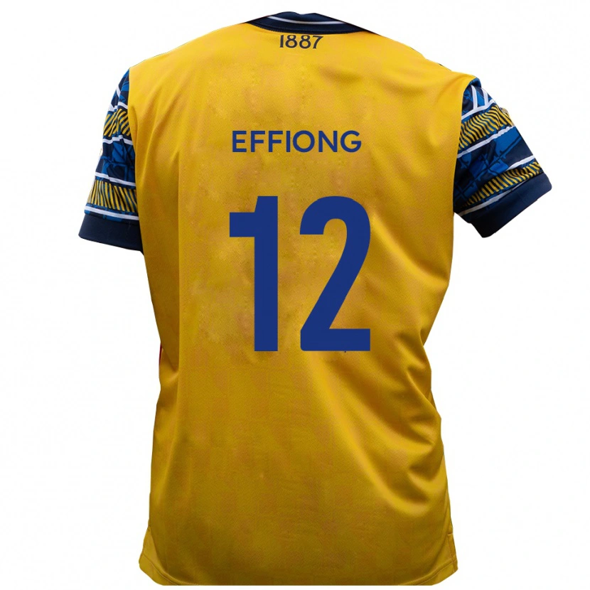 Danxen Heren Inih Effiong #12 Geel Zwart Uitshirt Uittenue 2025/26 T-Shirt België