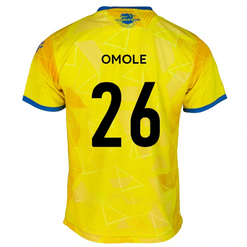 Danxen Heren Tobi Omole #26 Geel Blauw Uitshirt Uittenue 2025/26 T-Shirt België