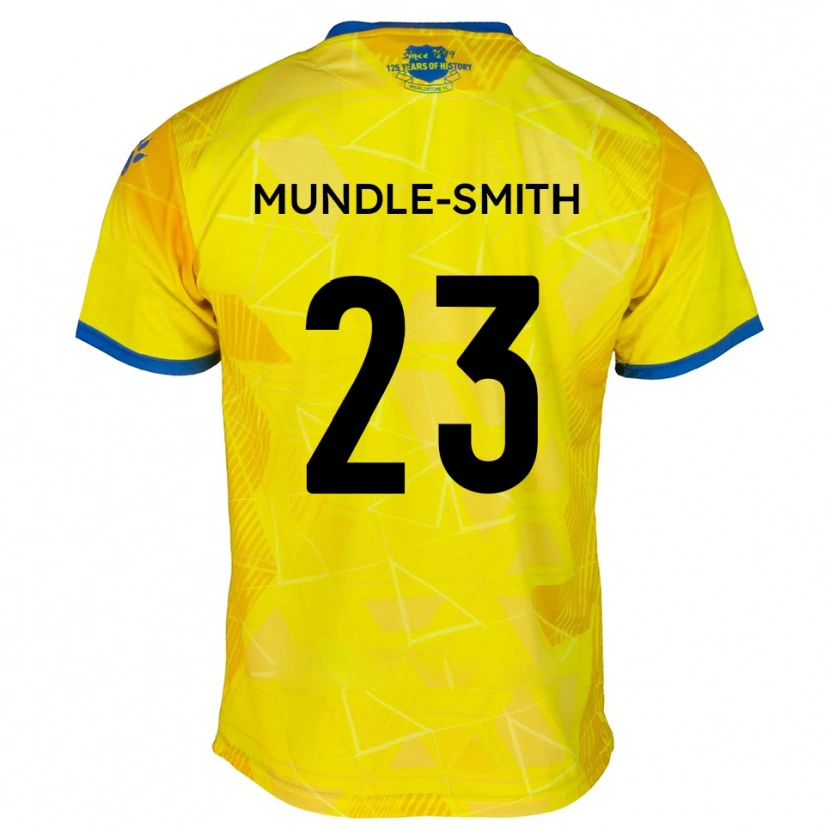 Danxen Heren Jaydn Mundle-Smith #23 Geel Blauw Uitshirt Uittenue 2025/26 T-Shirt België
