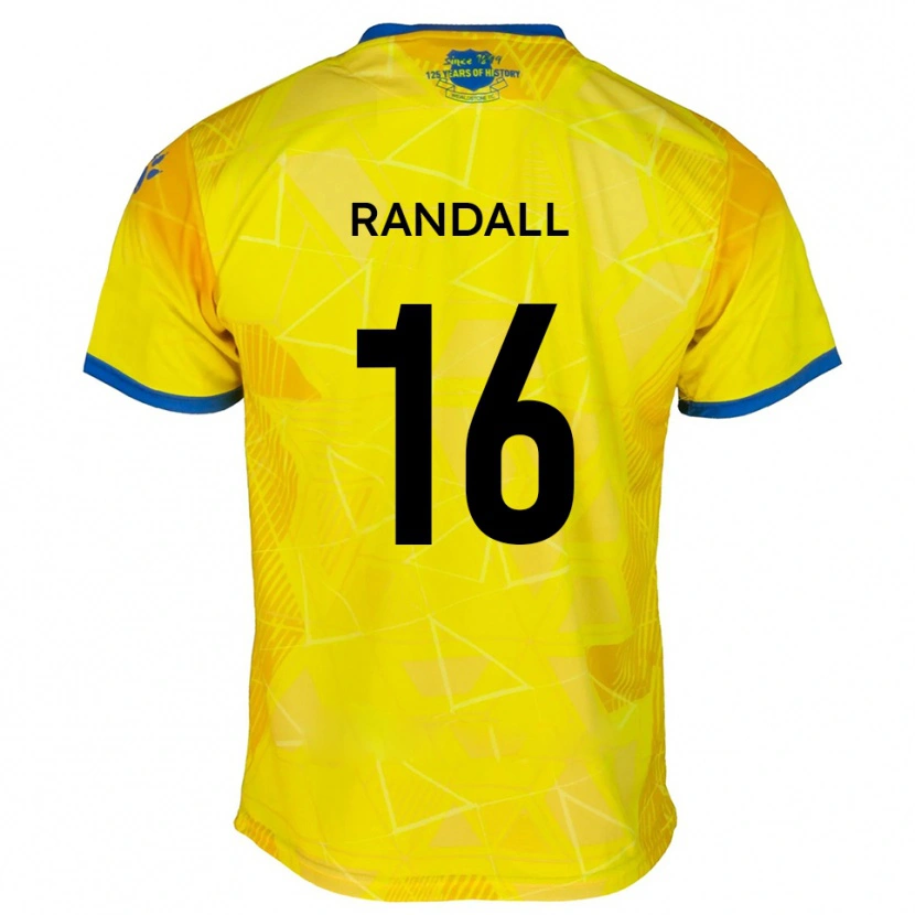 Danxen Heren Will Randall #16 Geel Blauw Uitshirt Uittenue 2025/26 T-Shirt België