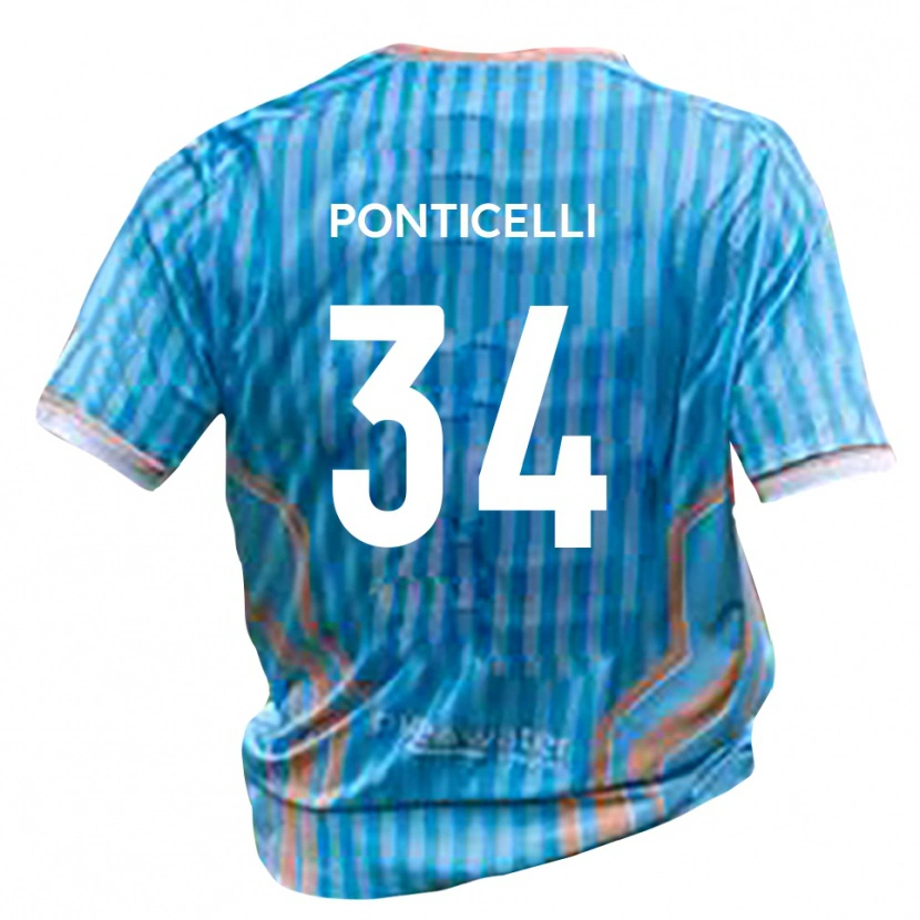 Danxen Heren Jordan Ponticelli #34 Zwart Goud Uitshirt Uittenue 2025/26 T-Shirt België