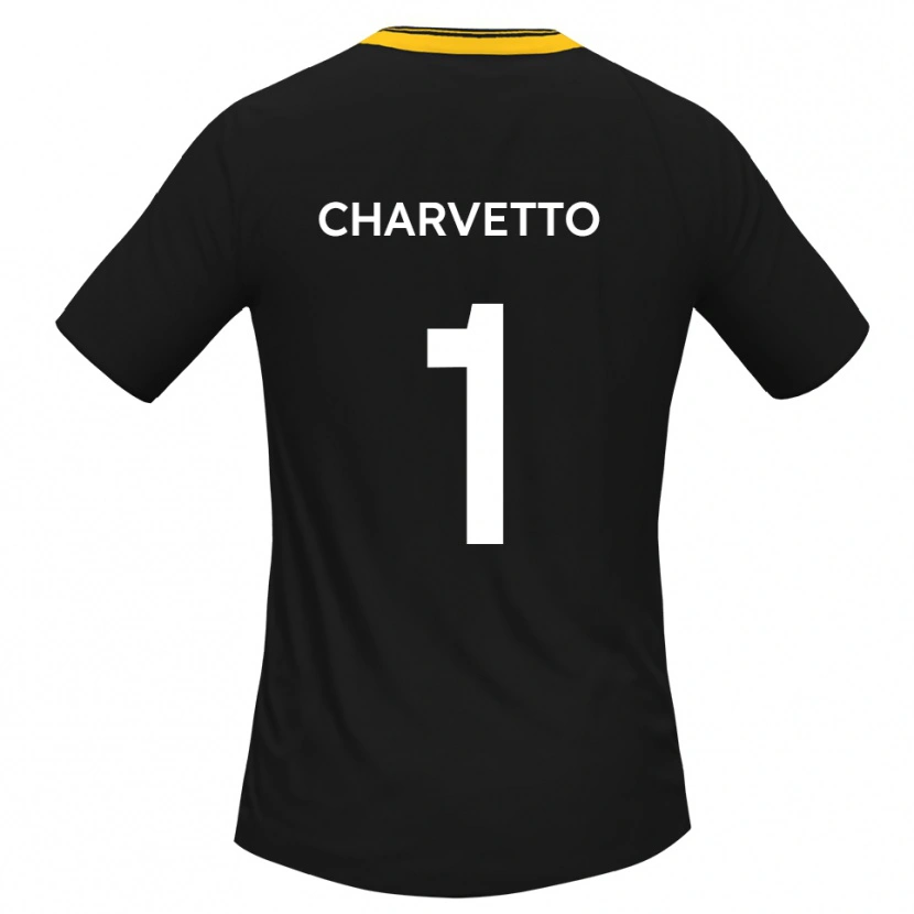 Danxen Heren Michael Charvetto #1 Zwart Geel Uitshirt Uittenue 2025/26 T-Shirt België