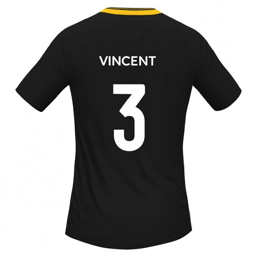 Danxen Heren Liam Vincent #3 Zwart Geel Uitshirt Uittenue 2025/26 T-Shirt België