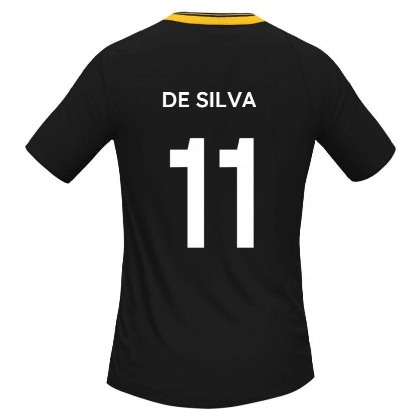 Danxen Heren Dillon De Silva #11 Zwart Geel Uitshirt Uittenue 2025/26 T-Shirt België
