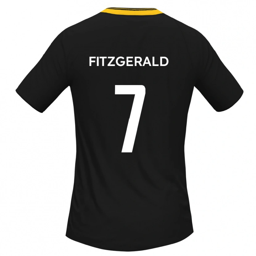 Danxen Heren Johnny Fitzgerald #7 Zwart Geel Uitshirt Uittenue 2025/26 T-Shirt België