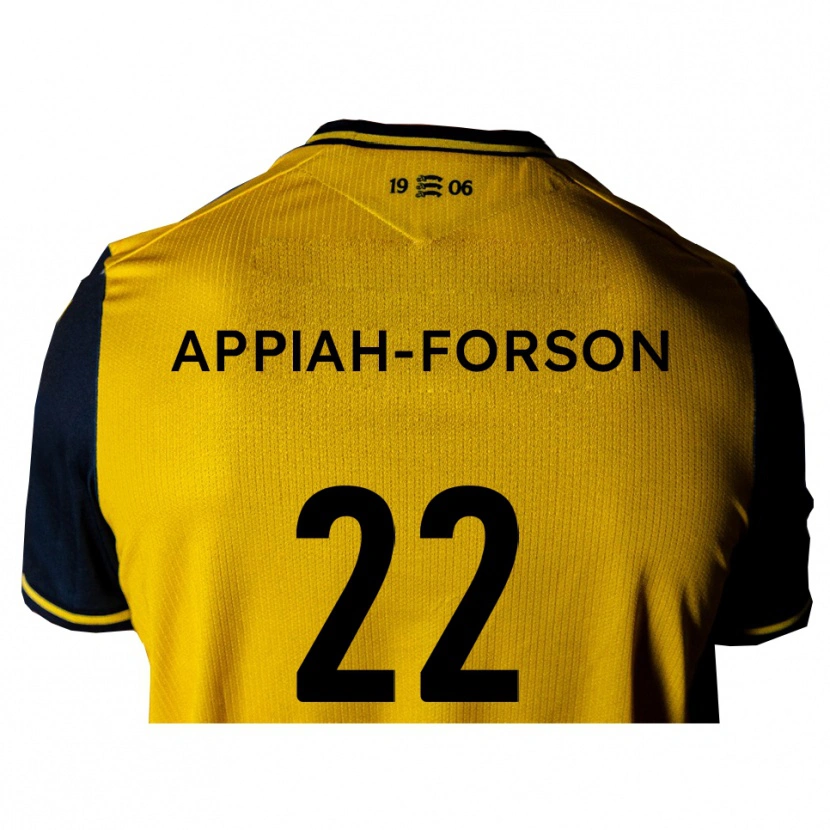 Danxen Heren Keenan Appiah-Forson #22 Geel Zwart Uitshirt Uittenue 2025/26 T-Shirt België
