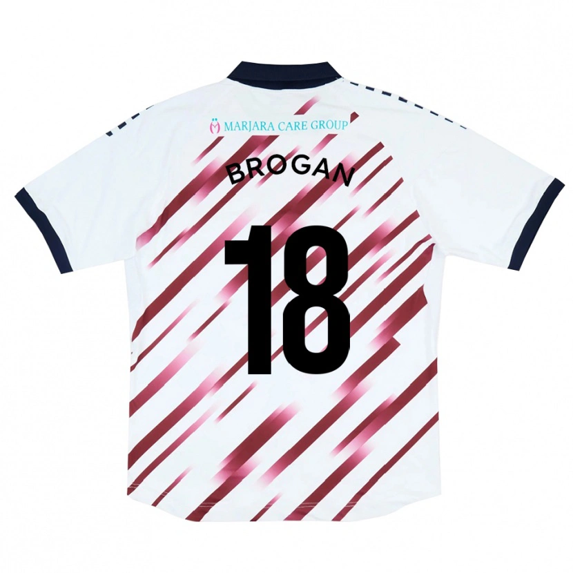 Danxen Heren Max Brogan #18 Wit Rood Uitshirt Uittenue 2025/26 T-Shirt België