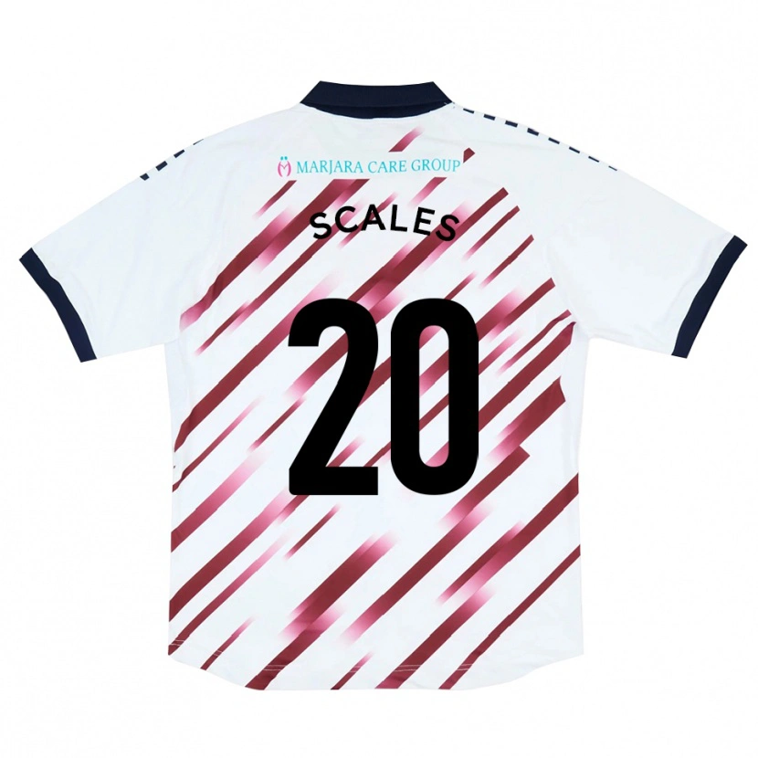 Danxen Heren Kian Scales #20 Wit Rood Uitshirt Uittenue 2025/26 T-Shirt België