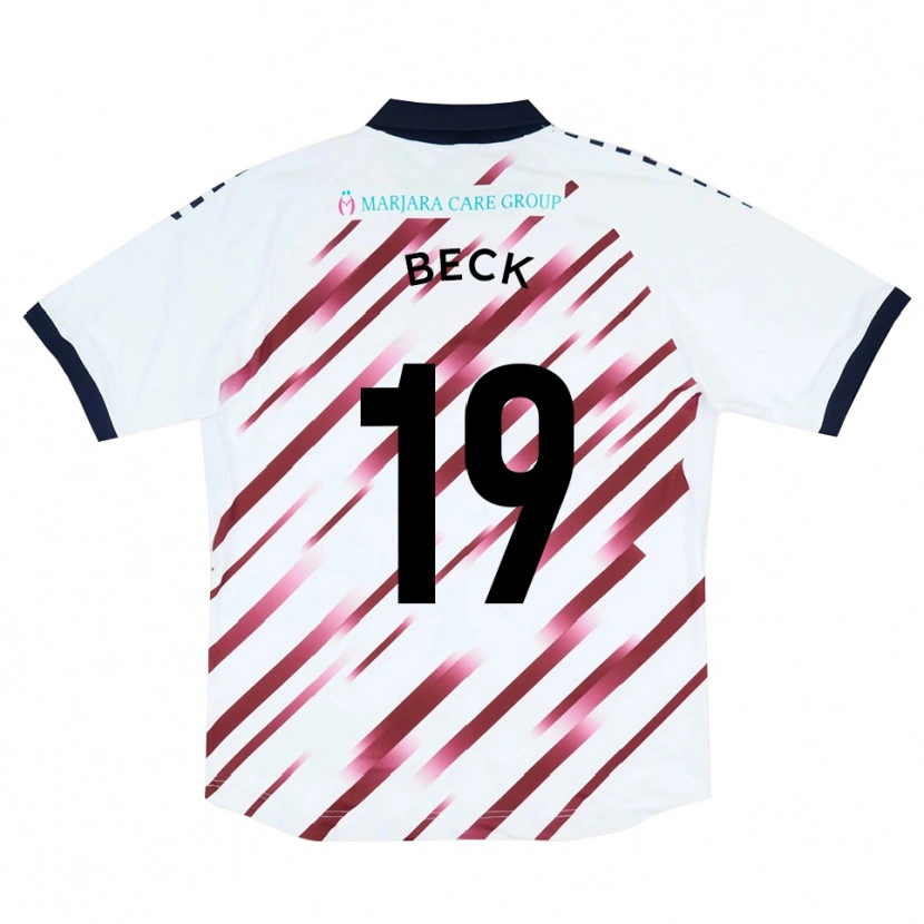 Danxen Heren Mark Beck #19 Wit Rood Uitshirt Uittenue 2025/26 T-Shirt België