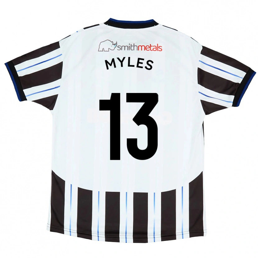 Danxen Heren Tom Myles #13 Wit Zwart Uitshirt Uittenue 2025/26 T-Shirt België