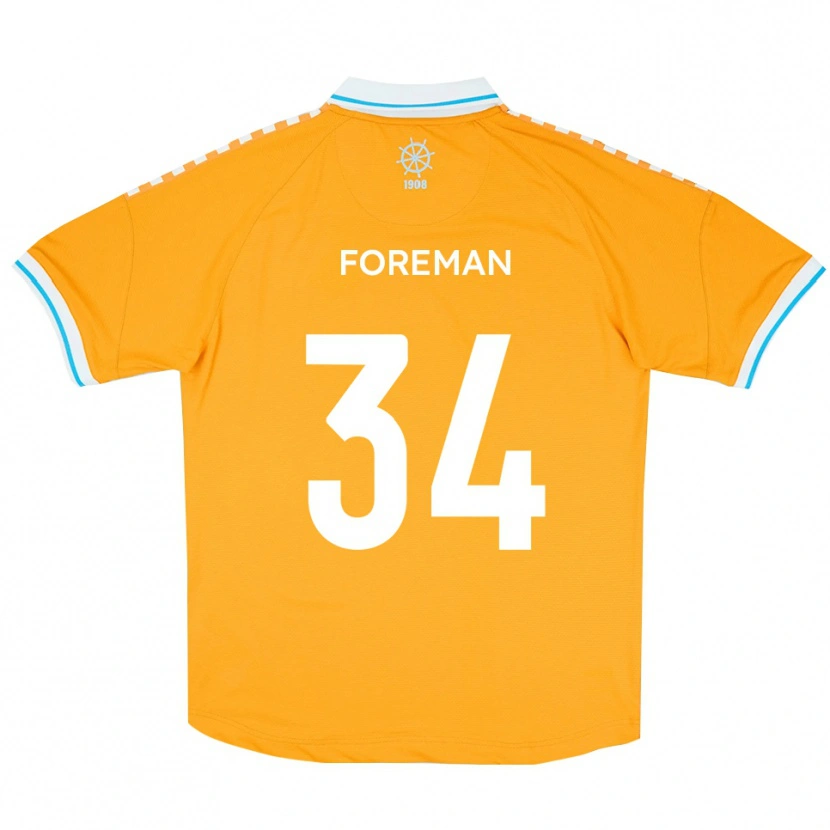 Danxen Heren Kian Foreman #34 Geel Blauw Uitshirt Uittenue 2025/26 T-Shirt België