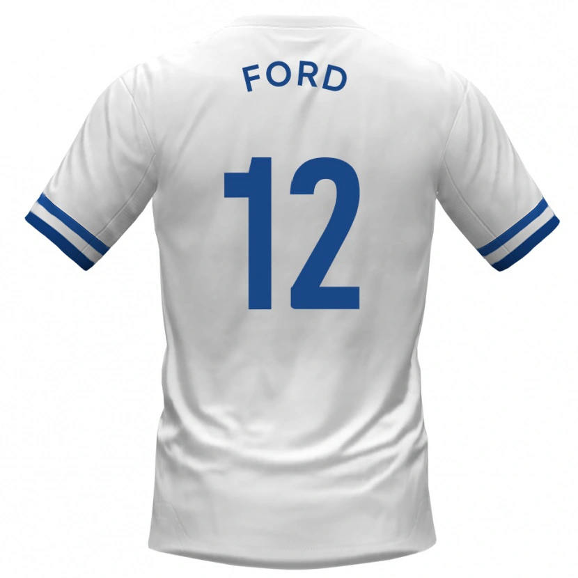 Danxen Heren Nathaniel Ford #12 Wit Blauw Uitshirt Uittenue 2025/26 T-Shirt België