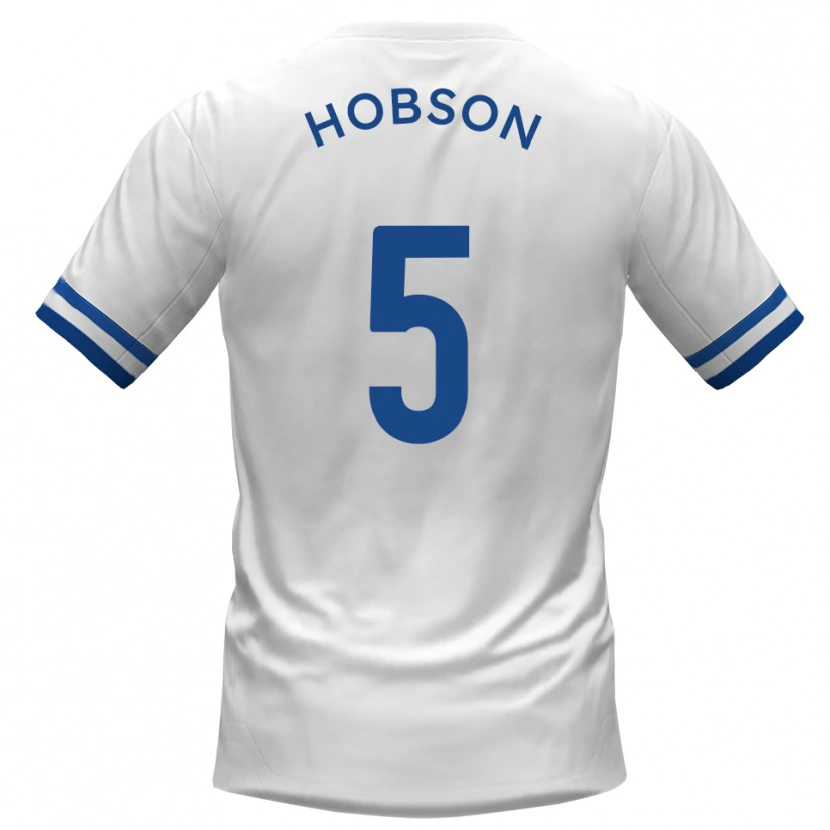 Danxen Heren Shaun Hobson #5 Wit Blauw Uitshirt Uittenue 2025/26 T-Shirt België