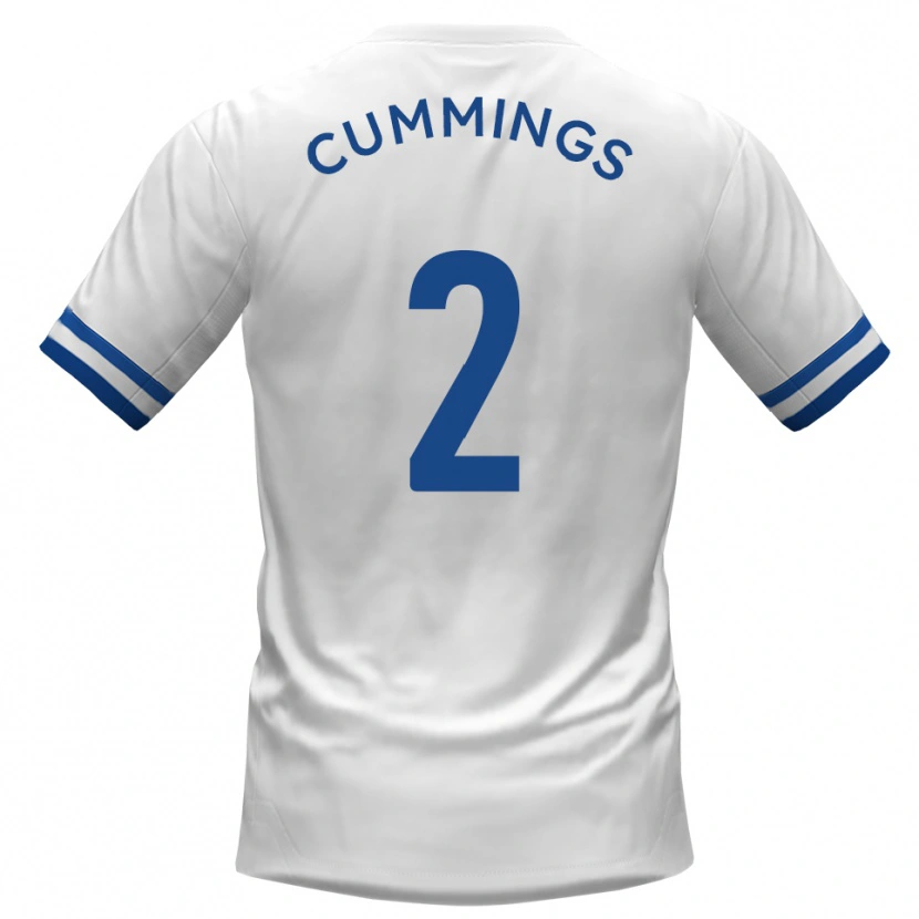 Danxen Heren Jo Cummings #2 Wit Blauw Uitshirt Uittenue 2025/26 T-Shirt België