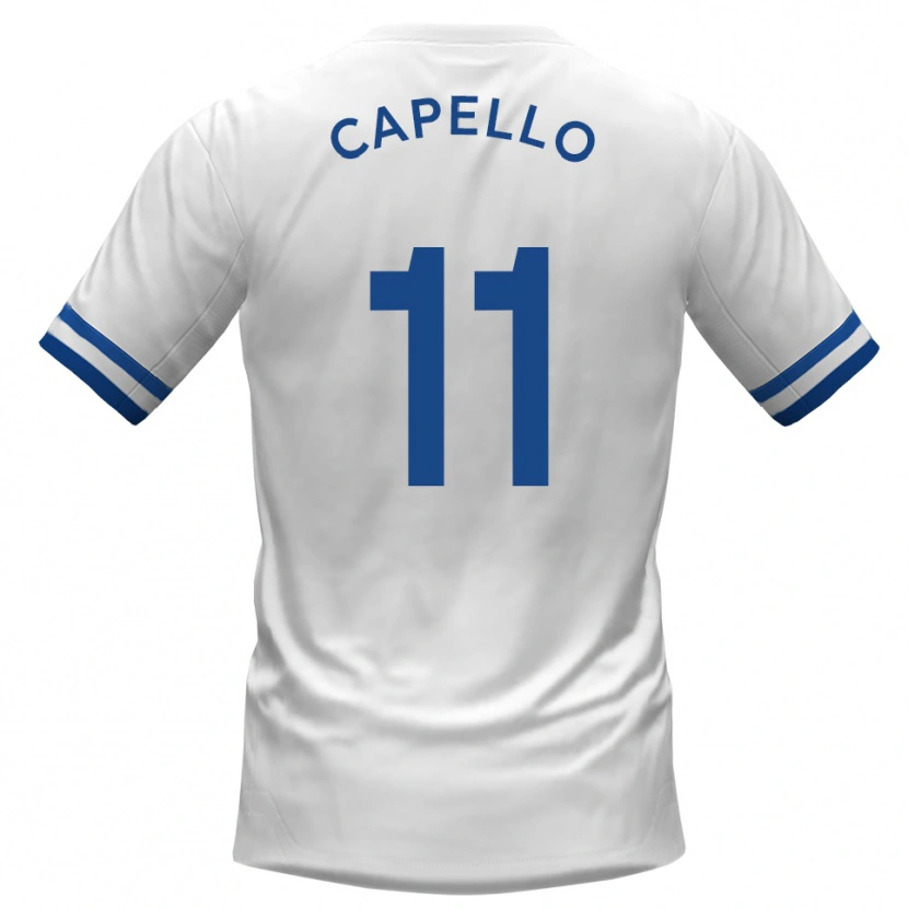Danxen Heren Angelo Capello #11 Wit Blauw Uitshirt Uittenue 2025/26 T-Shirt België