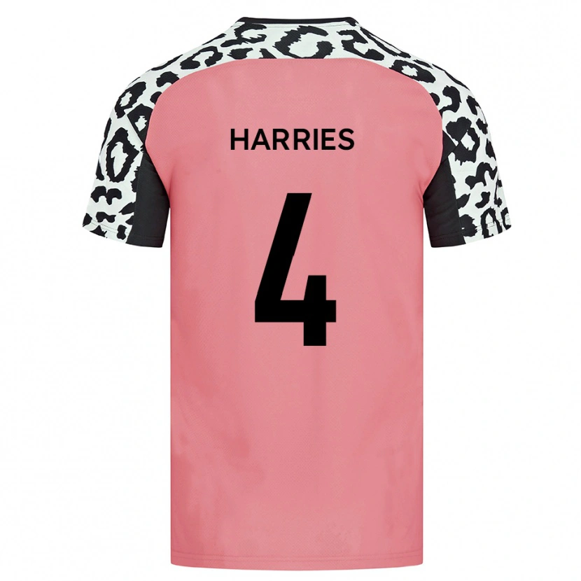 Danxen Heren Cian Harries #4 Roze Zwart Uitshirt Uittenue 2025/26 T-Shirt België