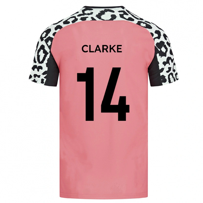 Danxen Heren Jayden Clarke #14 Roze Zwart Uitshirt Uittenue 2025/26 T-Shirt België