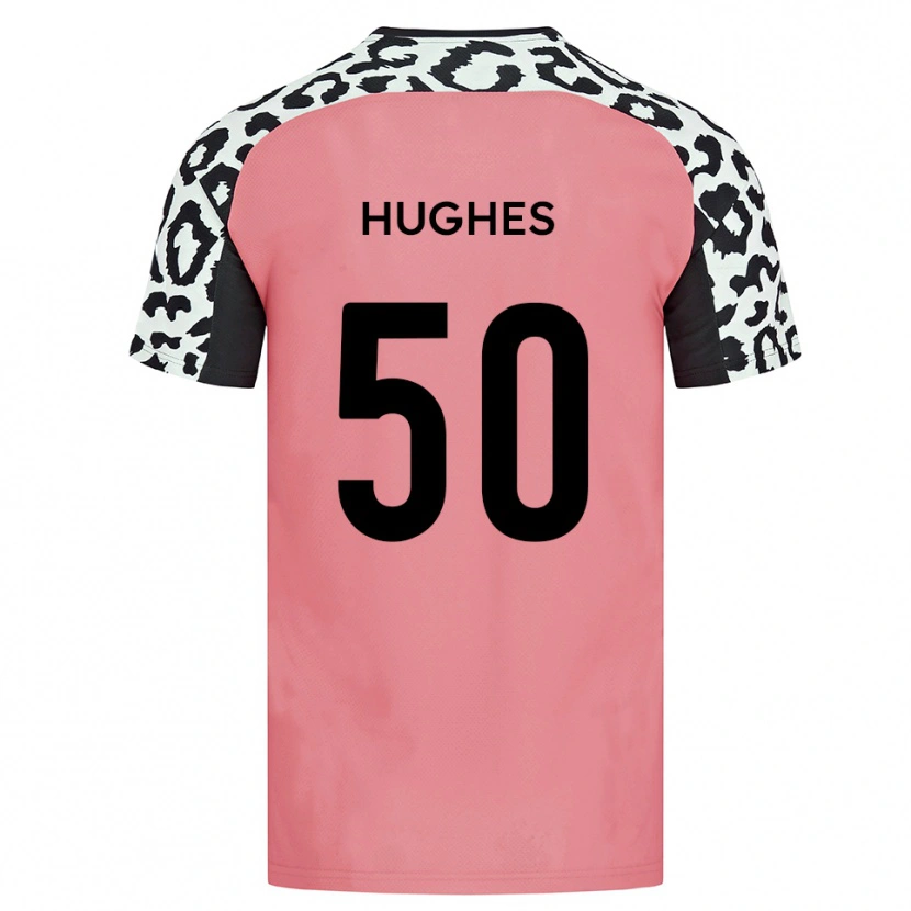 Danxen Heren Isaac Hughes #50 Roze Zwart Uitshirt Uittenue 2025/26 T-Shirt België