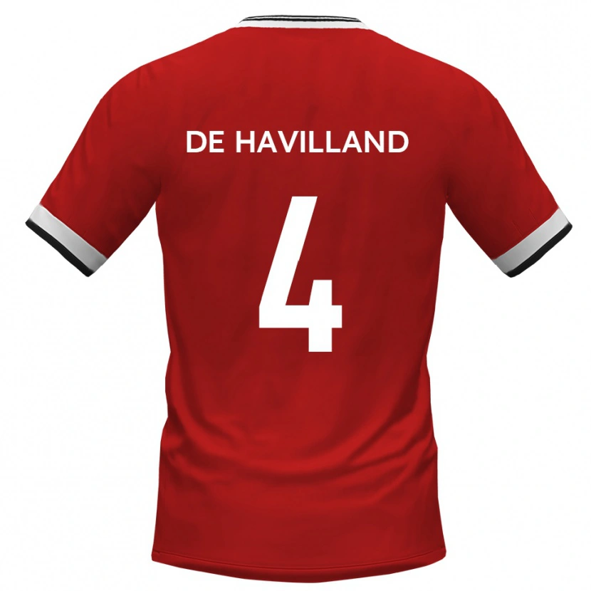 Danxen Heren Will De Havilland #4 Wit Zwart Uitshirt Uittenue 2025/26 T-Shirt België
