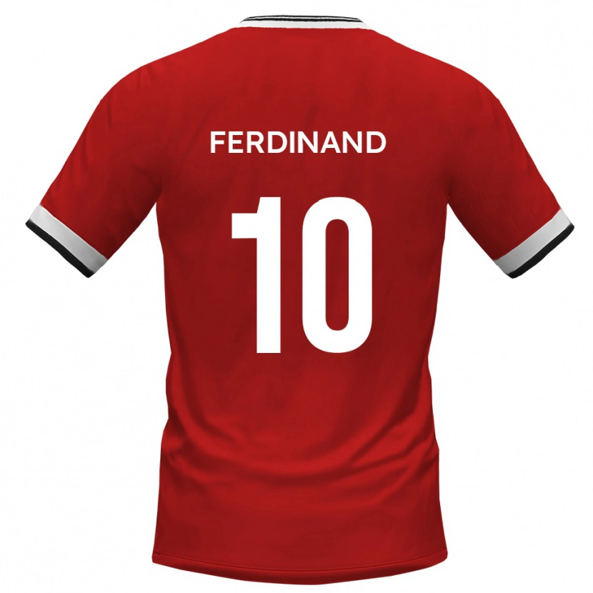 Danxen Heren Kane Ferdinand #10 Wit Zwart Uitshirt Uittenue 2025/26 T-Shirt België