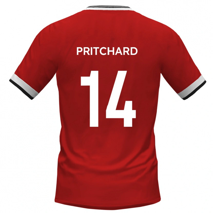 Danxen Heren Harry Pritchard #14 Wit Zwart Uitshirt Uittenue 2025/26 T-Shirt België