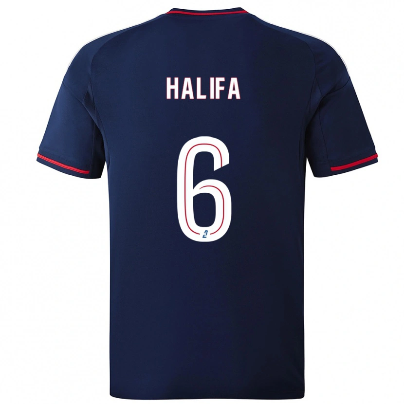 Danxen Heren Islamdine Halifa #6 Marine Rood Uitshirt Uittenue 2025/26 T-Shirt België