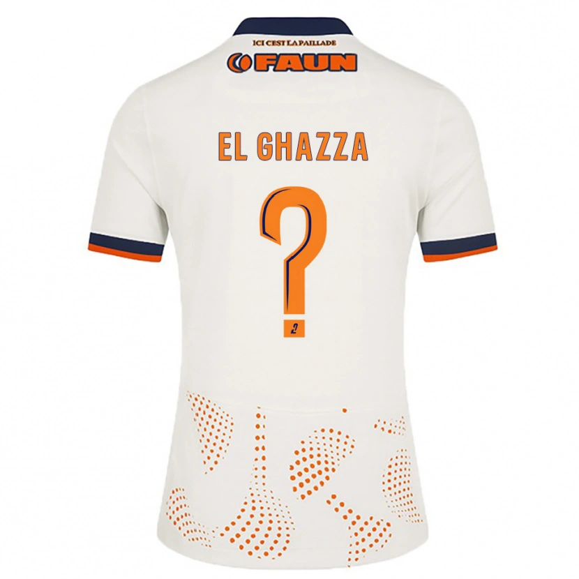 Danxen Heren Waness El Ghazza #0 Wit Oranje Uitshirt Uittenue 2025/26 T-Shirt België