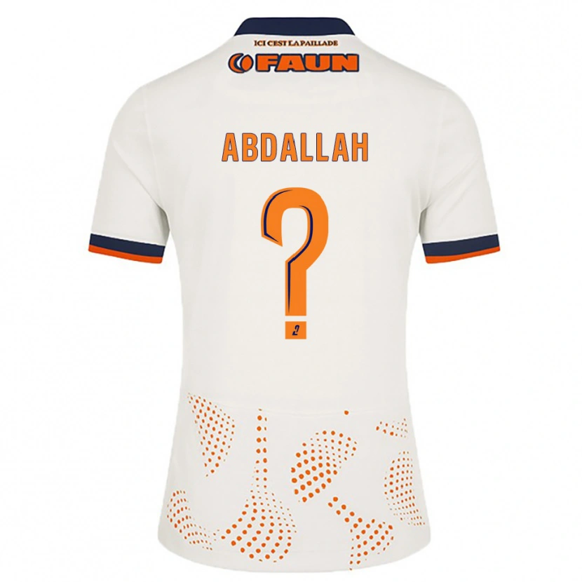 Danxen Heren Ikrame Abdallah #0 Wit Oranje Uitshirt Uittenue 2025/26 T-Shirt België