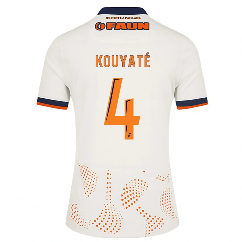 Danxen Heren Kiki Kouyaté #4 Wit Oranje Uitshirt Uittenue 2025/26 T-Shirt België