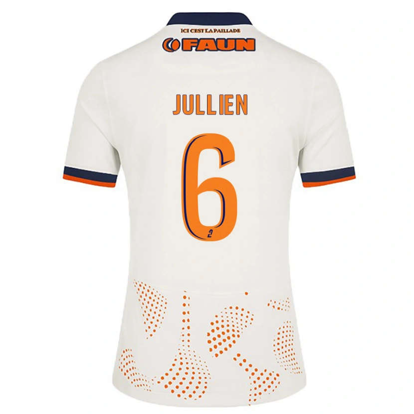 Danxen Heren Christopher Jullien #6 Wit Oranje Uitshirt Uittenue 2025/26 T-Shirt België