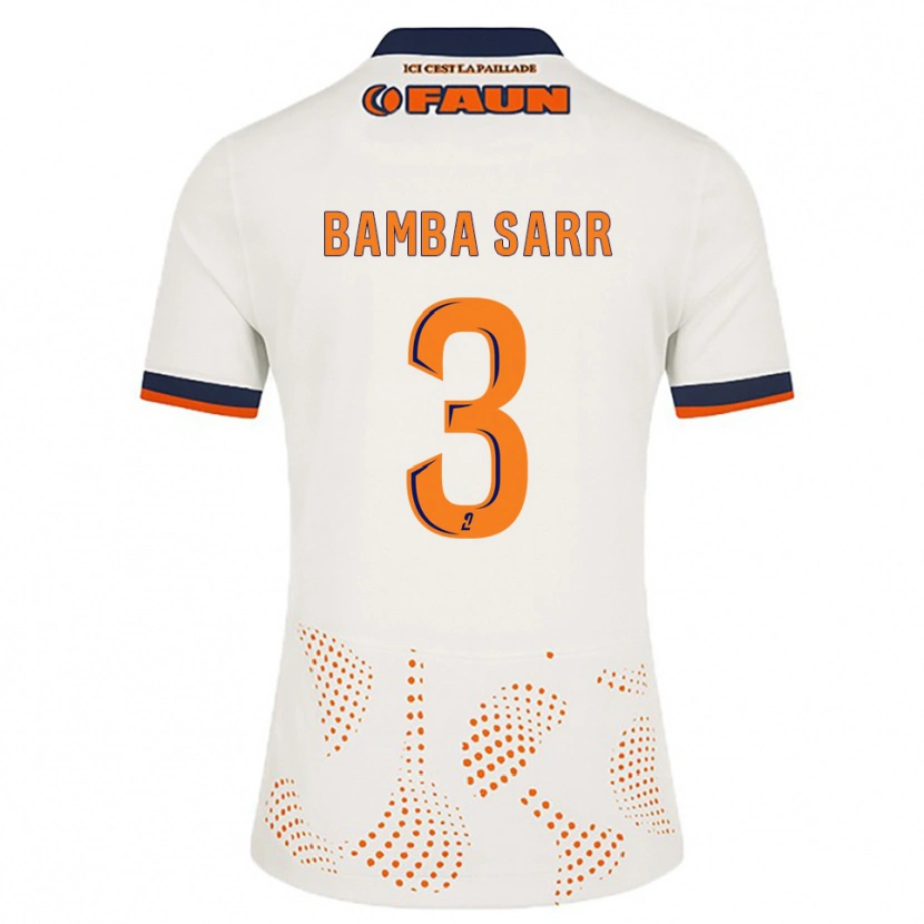 Danxen Heren Mamadou Bamba Sarr #3 Wit Oranje Uitshirt Uittenue 2025/26 T-Shirt België