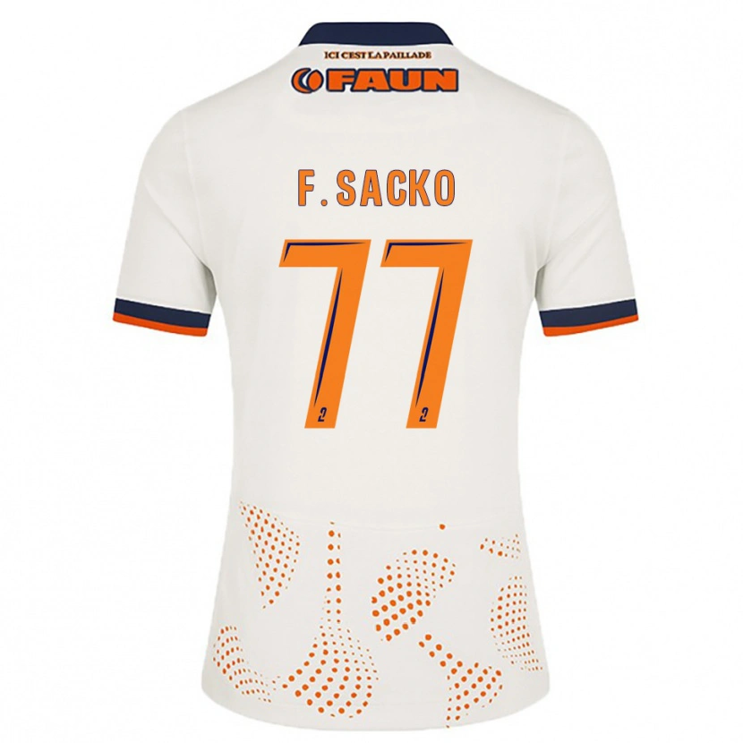 Danxen Heren Falaye Sacko #77 Wit Oranje Uitshirt Uittenue 2025/26 T-Shirt België