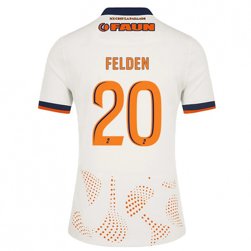 Danxen Heren Agathe Felden #20 Wit Oranje Uitshirt Uittenue 2025/26 T-Shirt België